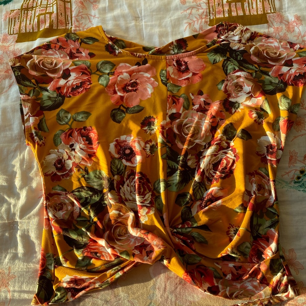 By & By Floral Crop Top